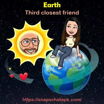 Third closest friend in snapchat planets Earth