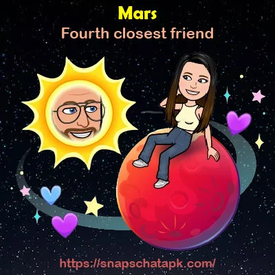 Fourth closest friend in snapchat Mars